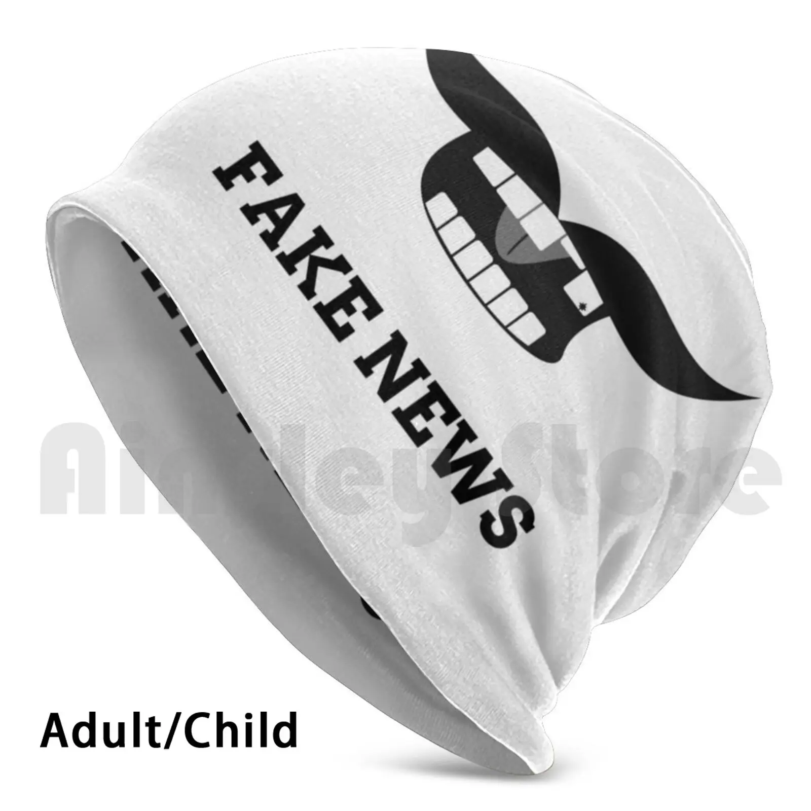 White Fake News Face Beanies Knit Hat Hip Hop Trump | Аксессуары для одежды