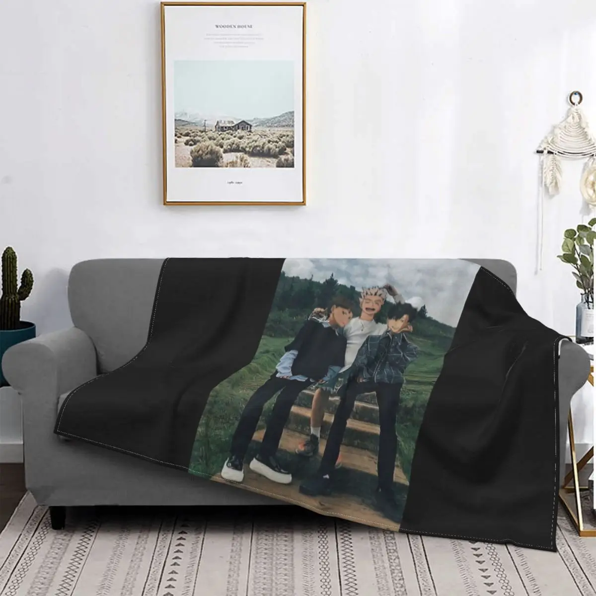 

Haikyuu Guys Irl-manta a quadros para cama, colcha de lino, Sudadera con капуча, a cuadros