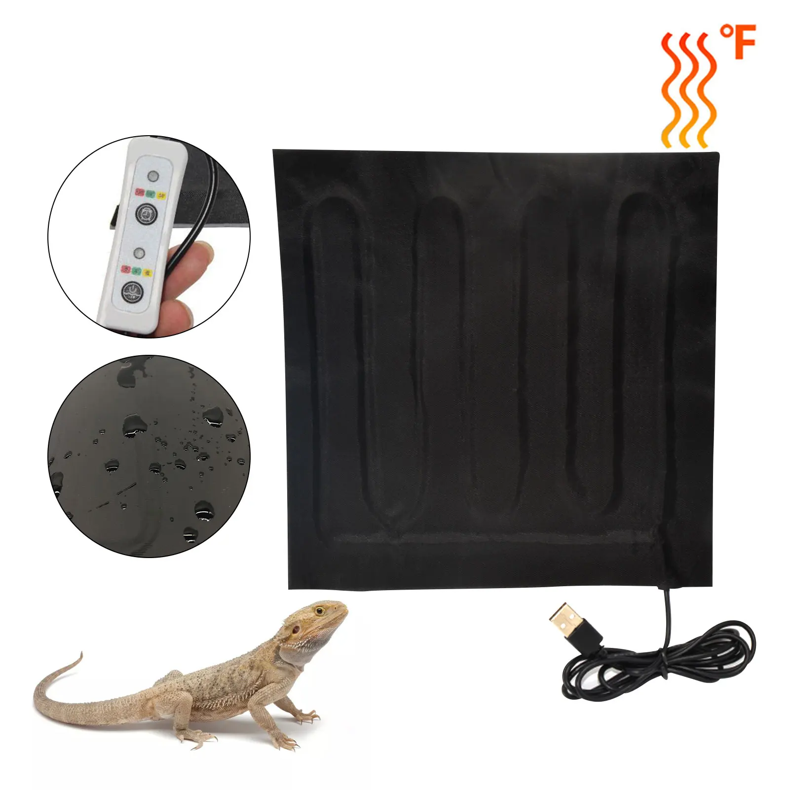 

Pet Warm Heater Reptile Pets Heating Pad Climbing Pet With Thermostat Controller Terrarium Warmer Heated Mats Reptiles Supplies