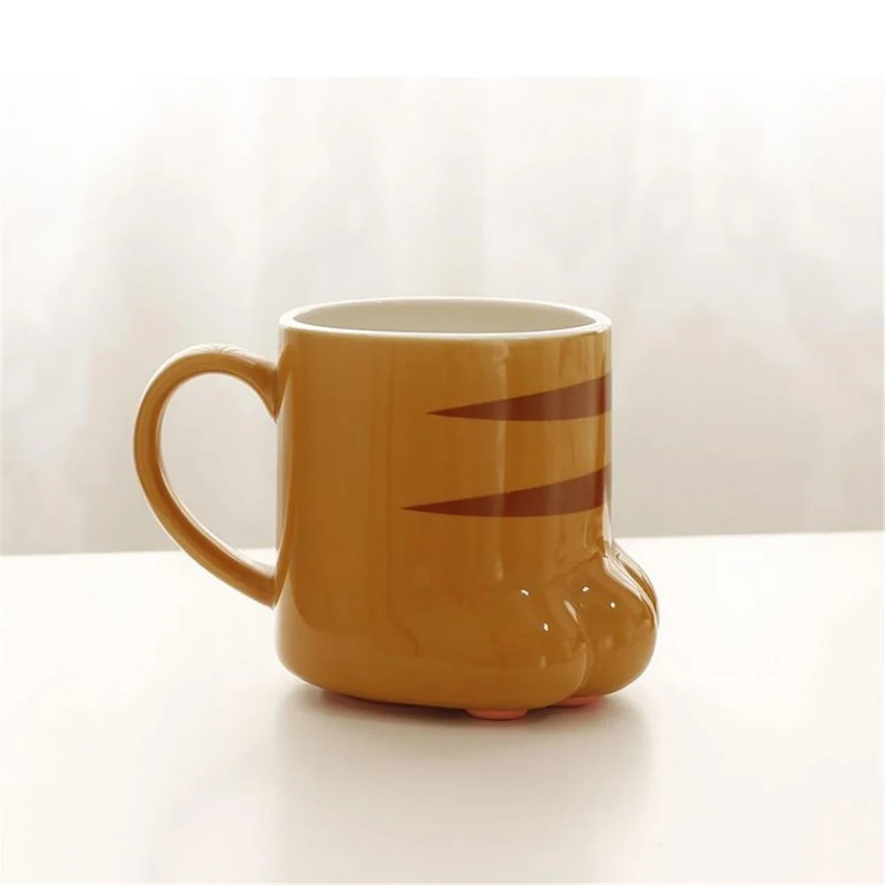 Фарфоровые кружки кошачья лапа кухонная утварь кружка с ложкой для дома офиса