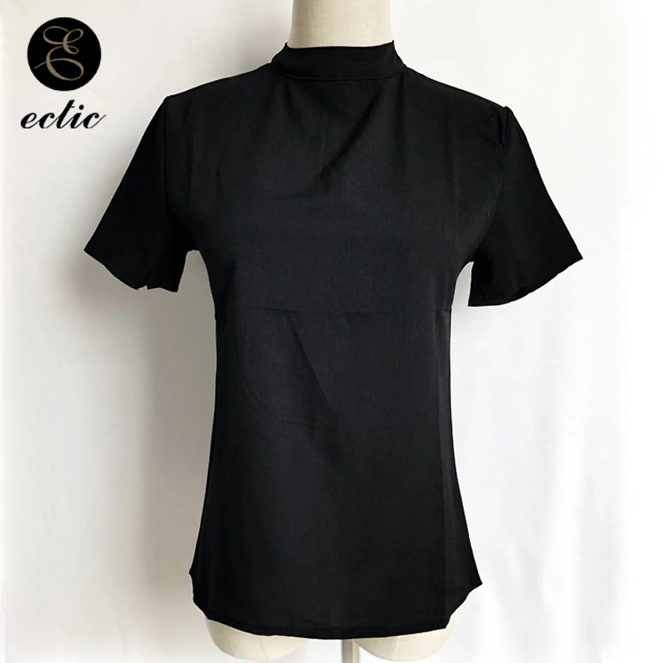 Сексуальное Открыть Спина Майка Без Спинки Круглый Воротник Топ Короткий Рукав