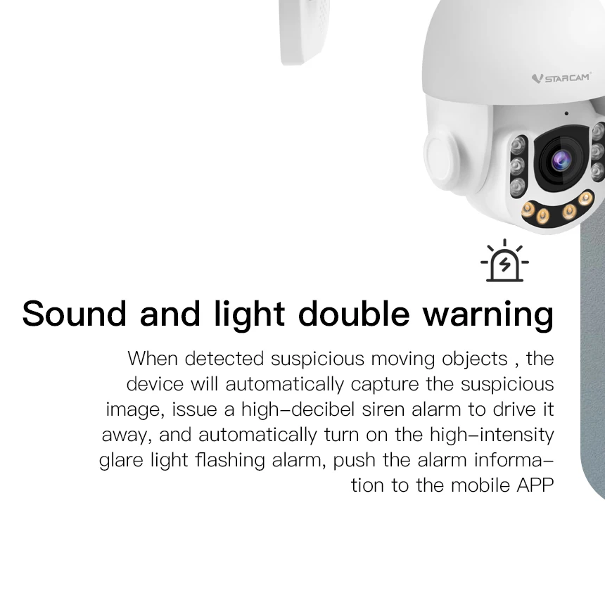 VStarcam CS65 X5 полный Цвет Vu 1080P HD 5X зум Беспроводной AI PTZ купольная IP CCTV камера Камера