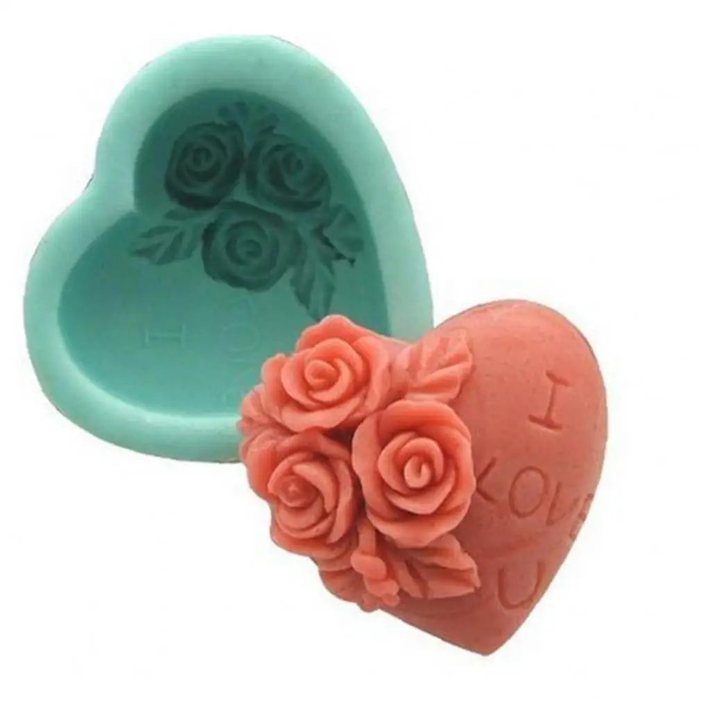 Розовое сердце форма для торта многофункциональная я люблю тебя силиконовая