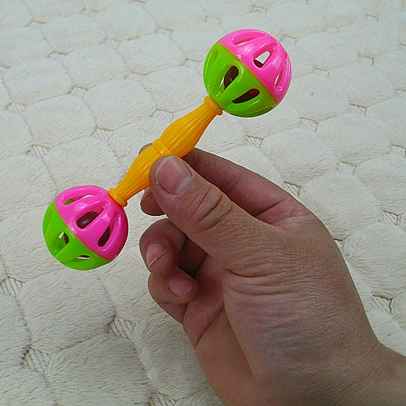 

1/2PCS Parrot Toy Rattle Bite Resistant Bird Bite Toy Parrot Chewing Toy Double-head Bell Ball Toy Parrot Bite Toy Dorakitten