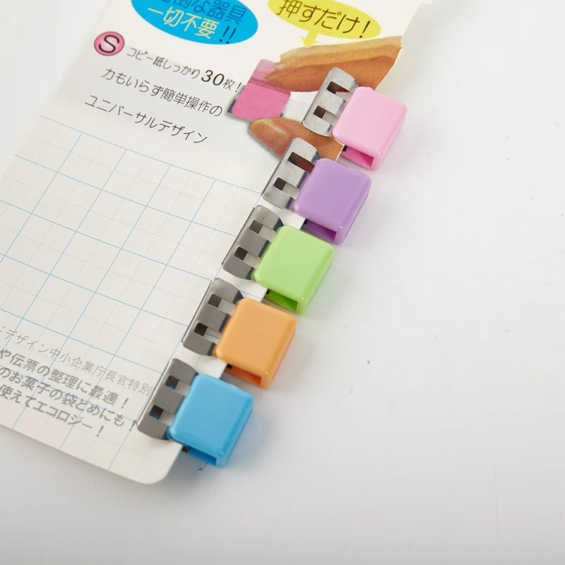 

10 pcs/lot Kawaii Colorful Sliding Clip Paper Clips Candy Color Binder Clips For Book Decorative Clip Set School Stationery