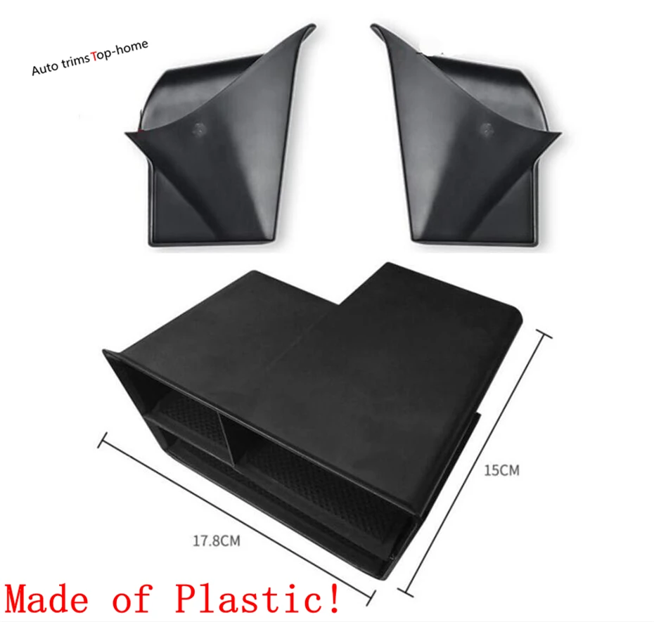 

Yimaautotrims Front Door / Central Storage Container Multifunction Box Cover Interior For VW Volkswagen Polo 2019 2020 2021
