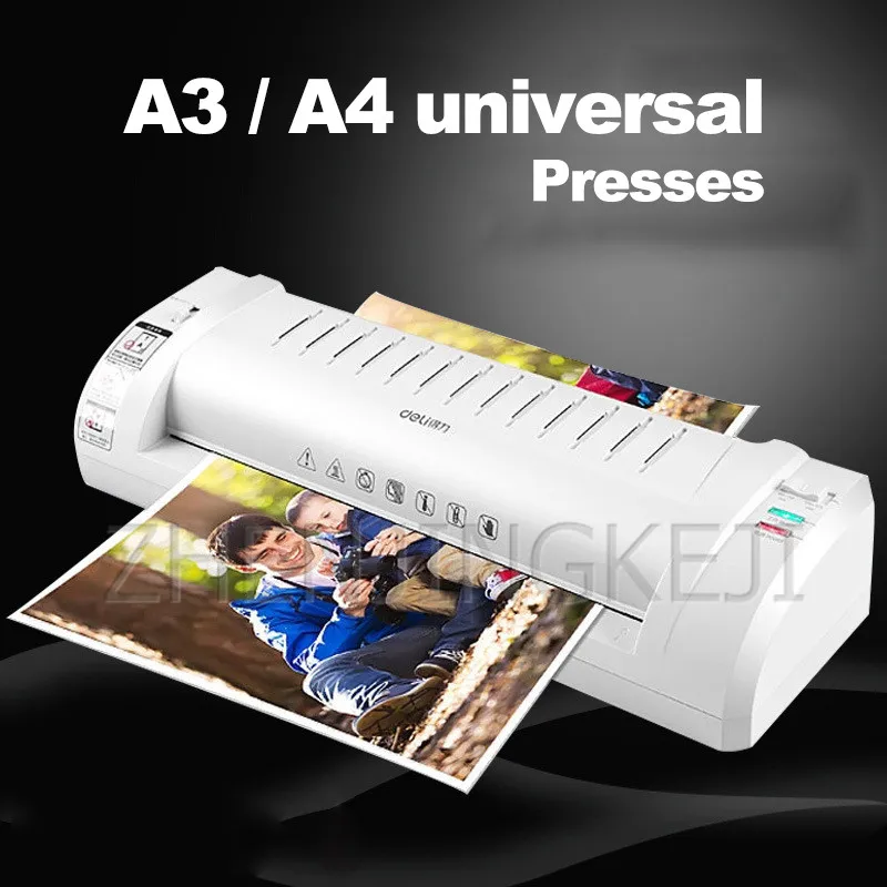

A3/A4 Laminating Machine Presses Laminator Home Office Photo Plastic Tools Adjustable Temperature Control Automatic Film Feeding