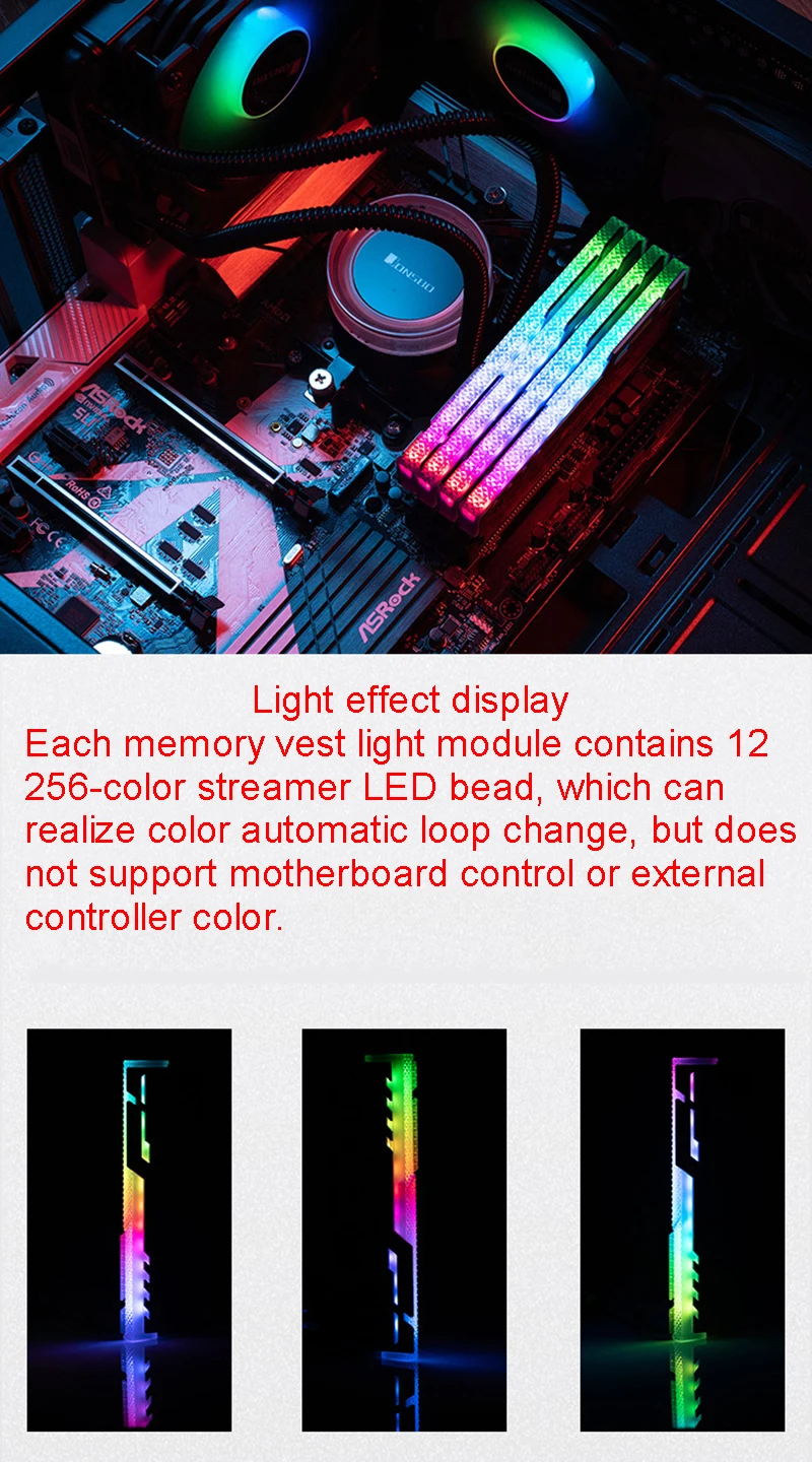 4 шт./лот JONSBO NC-3 светящийся жилет с памятью RGB радиатор 12 в маленький 3 Pin аура светодиодный алюминиевый радиатор Настольный теплоотвод ОЗУ