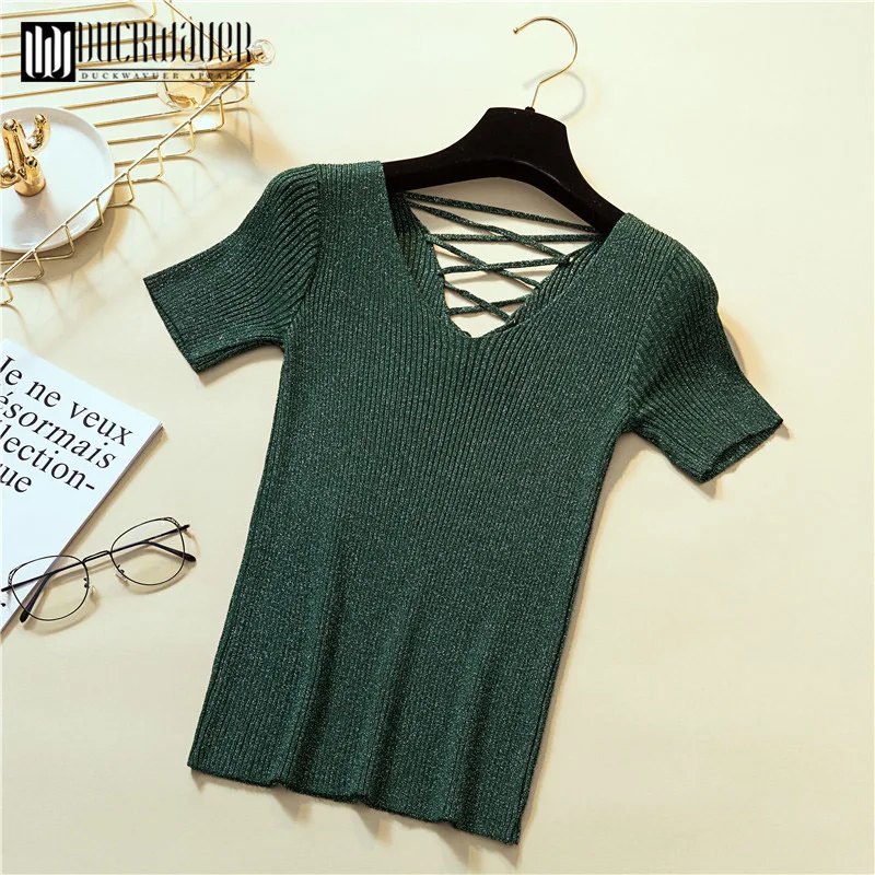 Duckwaver Pull Femme сексуальные женские свитера с V-образным вырезом пуловеры 2019 зимние