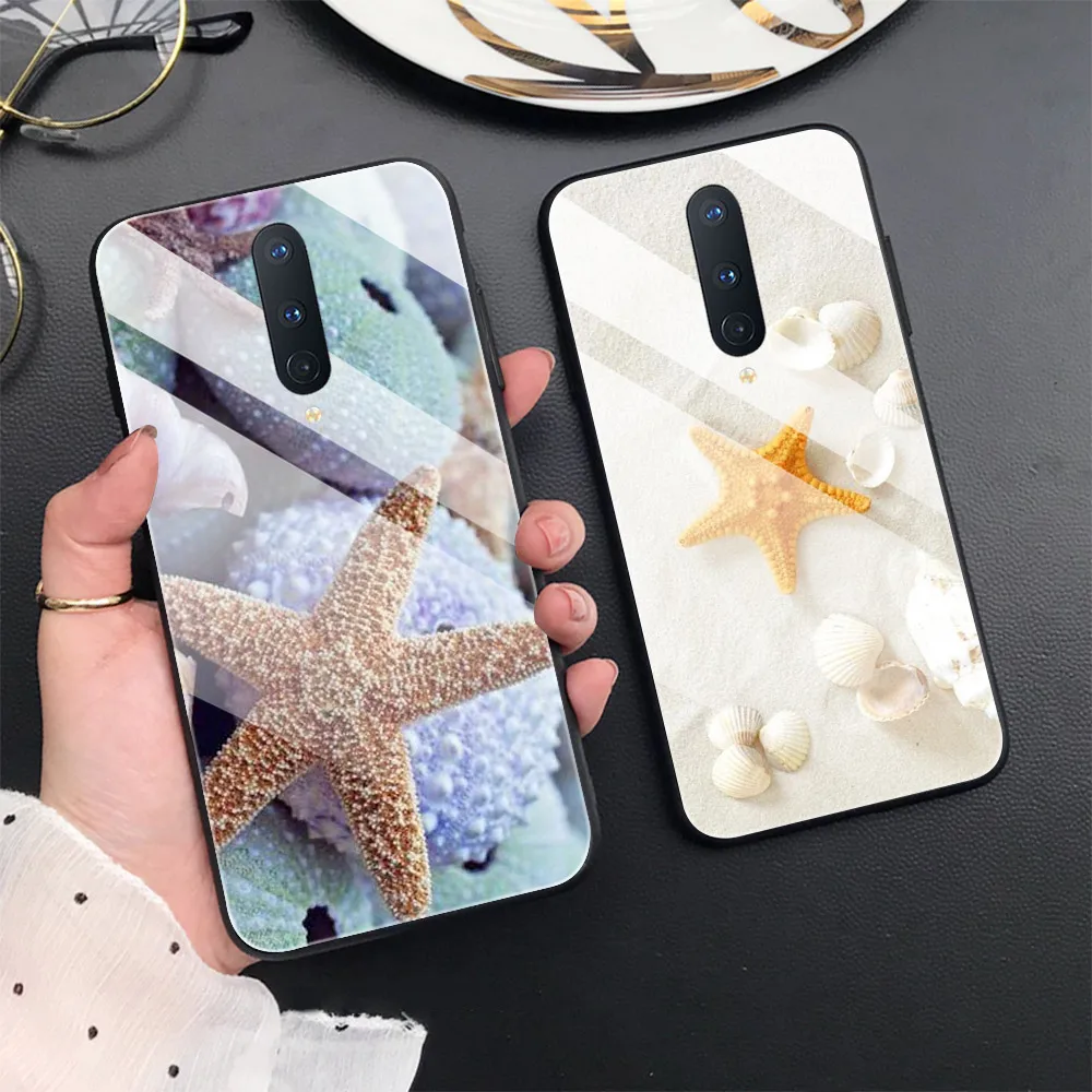 

Starfish Case For Oneplus 8 Pro 8T 7T 7 6T 6 Nord Pro Glass Phone Cases for one plus 8 8pro 1+7 1+7t 1+8t 1+6 1+6t Cover Coque
