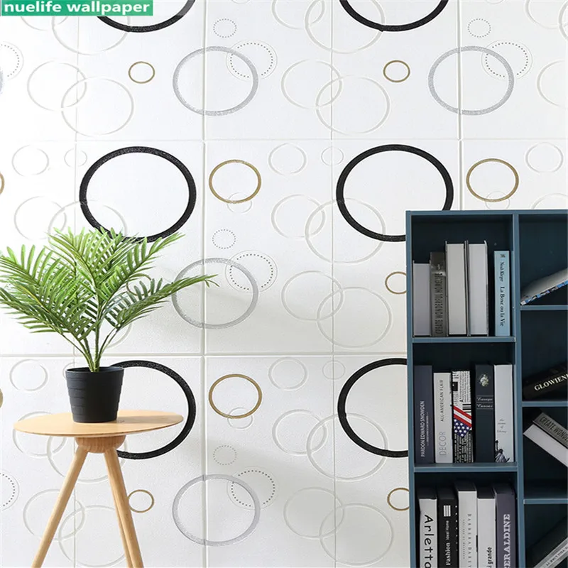 Синие круглые самоклеящиеся обои для спальни гостиной фоновая пузырьковая