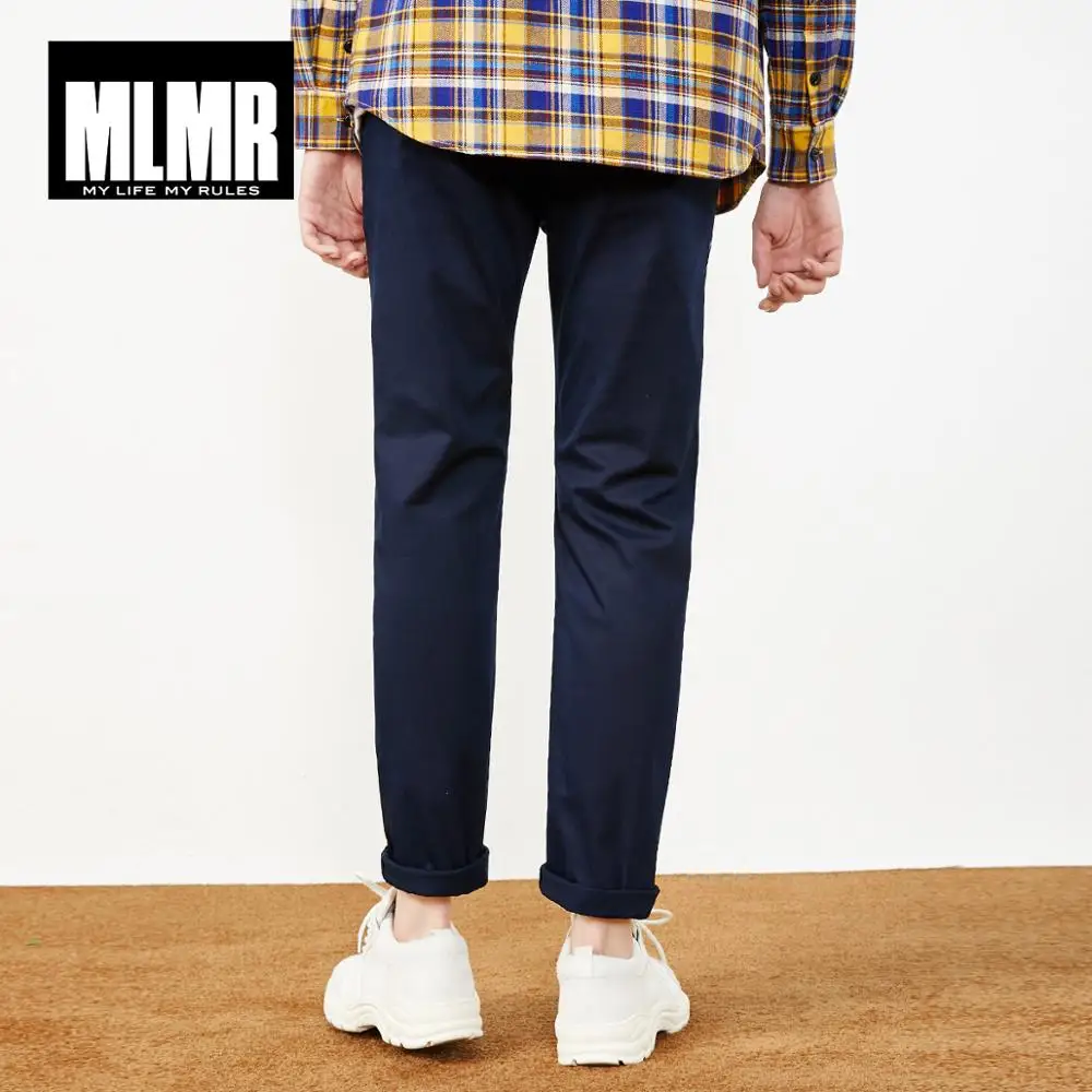 MLMR мужские хлопковые Стрейчевые облегающие повседневные брюки JackJones новая