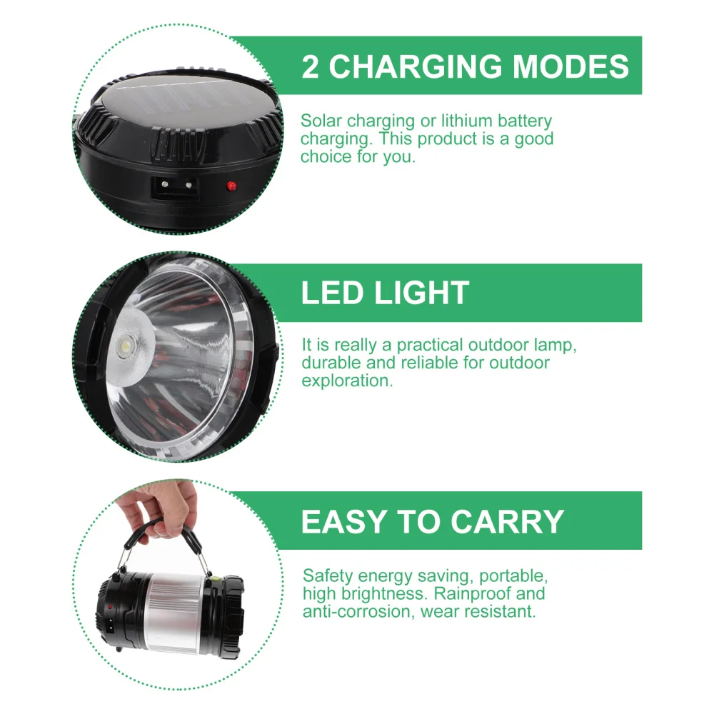

Solar LED Tent Lamp Portable Camping Light Outdoor Practical Emergency Lamp