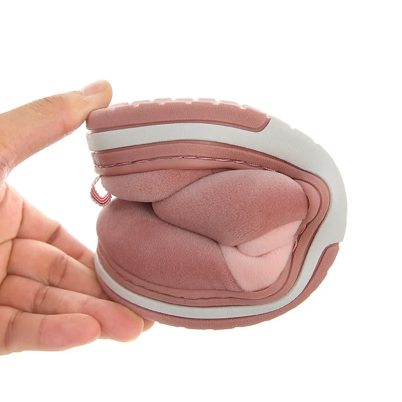 

New couple cotton slippers autumn and winter indoor anti-skid men and women home household plus velvet thick cotton mop