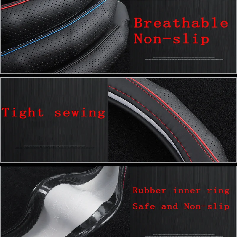 

Car Carbon Fiber Leather Steering Wheel Covers Interior Accessories 38cm for Lexus CT LX GX LM IS GS ES LS UX NX RX Car Styling