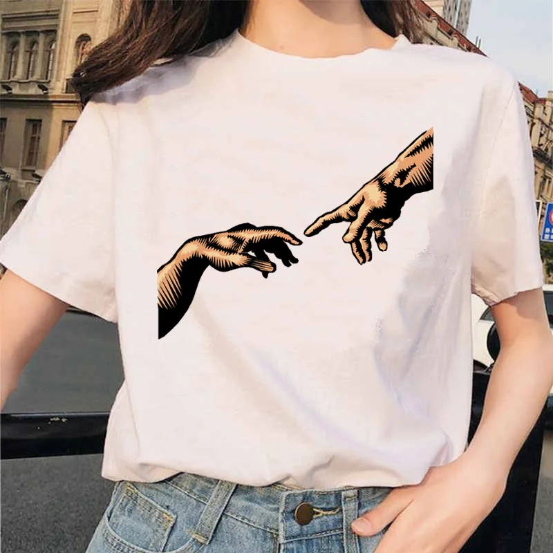 

Retro scruffy men's printed T-shirts Women fashion casual short sleeves 90s aesthetic women shirts harajuku Interessant tshirt