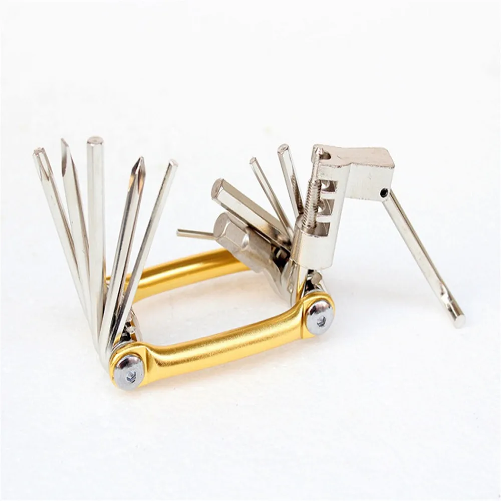 

Bicycle 11 In 1 Multifunctional Combination Repair Tool with T25 Chain Cutter 3 Colors Available Easy To Carry