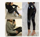2020 Новинка; Лидер продаж женские сексуальные черные брюки тонкий мягкий прозрачный чехол для Strethcy блестящие с мокрым эффектом Искусственная кожа винил леггинсы брюки для девочек