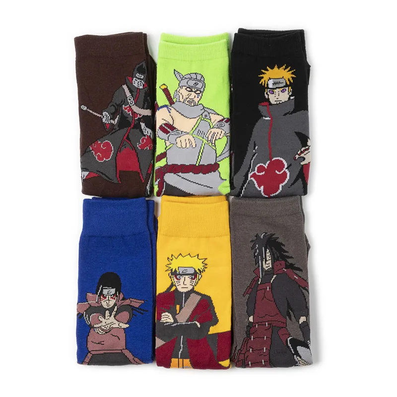 

SP967 1 Pair Anime Print Socks Fashion Funny Novelty Cartoon Men Women Sock Comfort Happy Kawaii Cosplay Cotton Socks