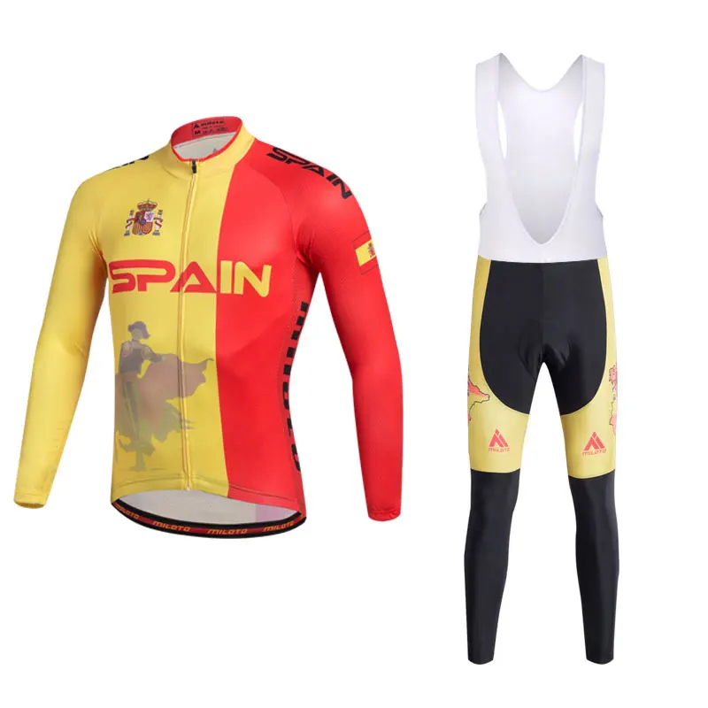 MILOTO 2019 ropa ciclismo hombre зимние теплые флисовые велосипедные комплекты длинные брюки