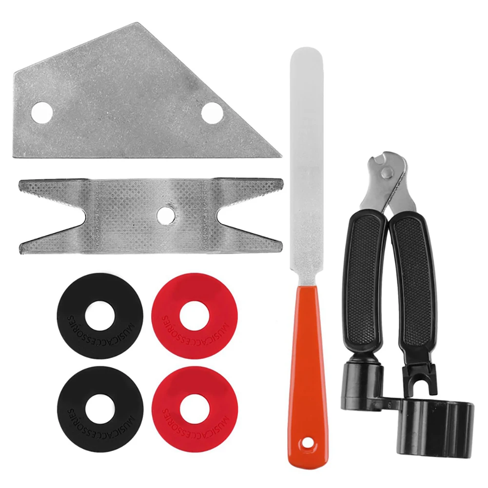 

20Pcs Guitar Repairing Maintenance Tools String Organizer Strings Action Ruler Spanner Screwdriver Hex Wrench Set Files Tool Kit