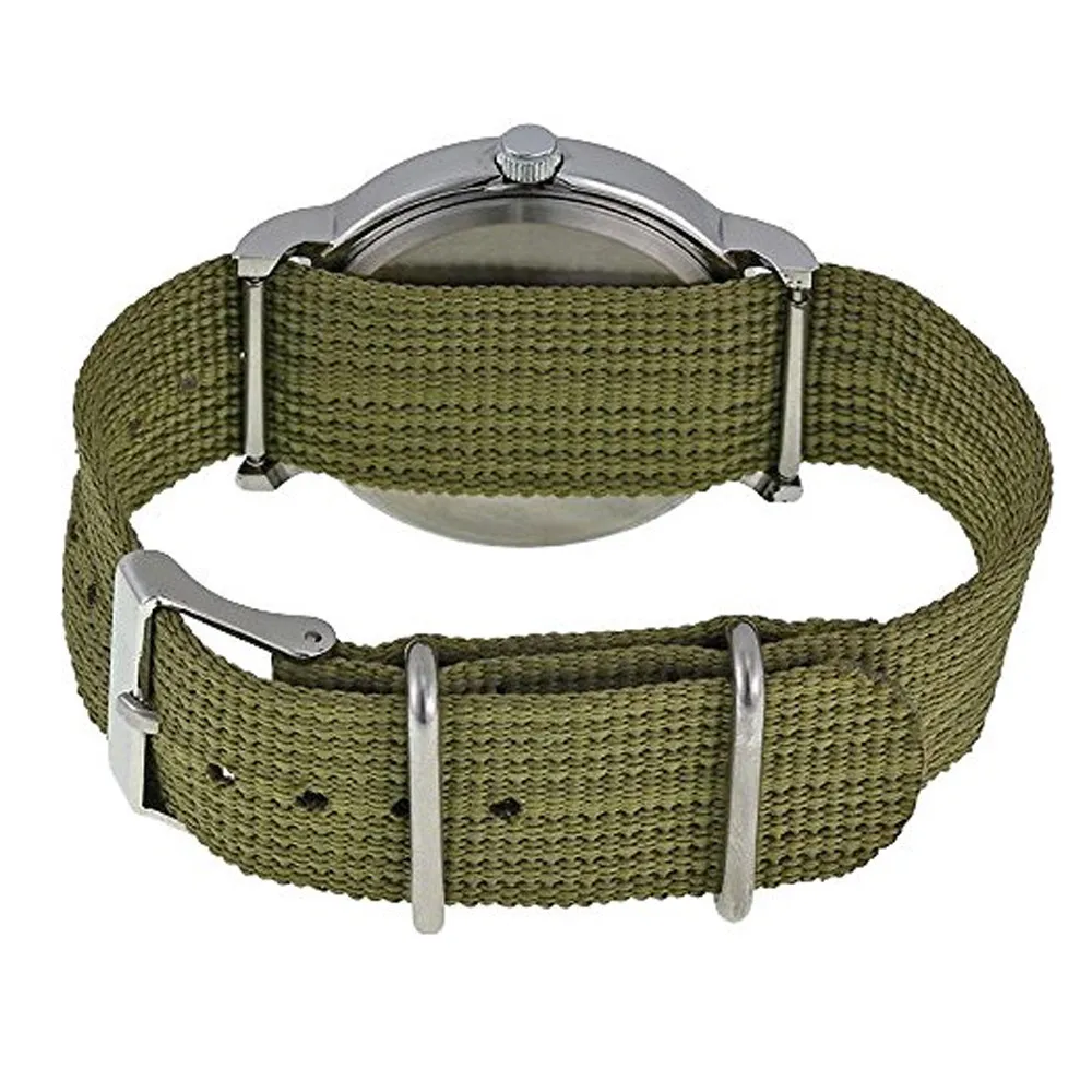 

Men Watch Fashion Simple Quartz Watch Stylish Cool All Arabic Numerals And 24 hour Military Time Nylon Belt Wristwatches