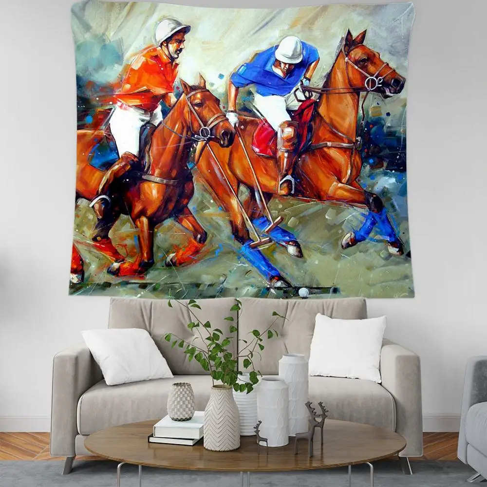 

PLstar Cosmos horse race Tapestry 3D Printing Tapestrying Rectangular Home Decor Wall Hanging style-8