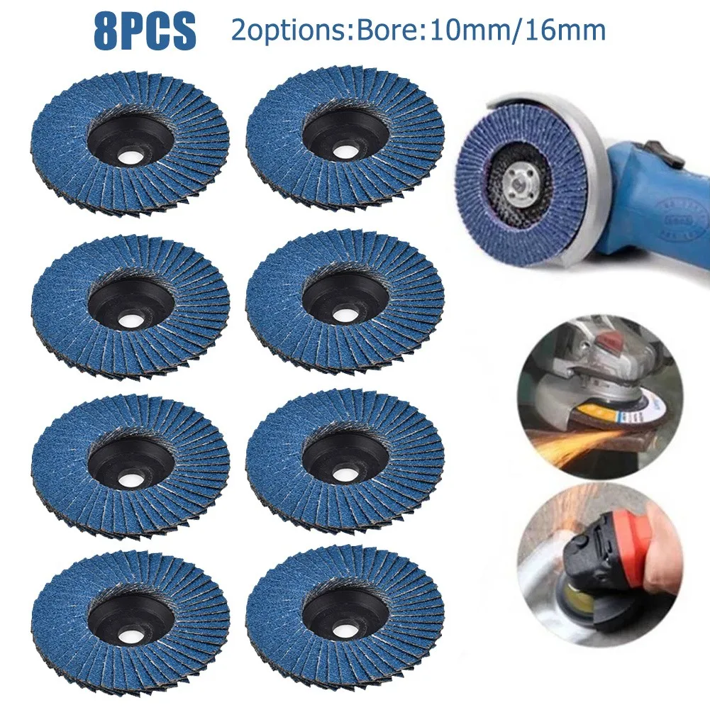 

8Pcs 3in 10/16mm Grinding Wheels Flap Discs Angle Grinder Sanding Disc Wood Abrasive Tool Suitable General Metal Carbon Steel