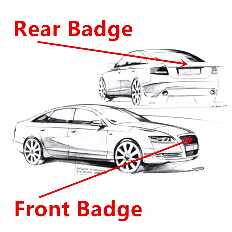 4 кольца высокого качества ABS 3D Автомобильная капота передняя крышка гриль задний
