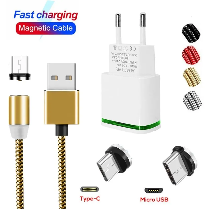 1A 2.1A быстро 2 Порты светодиодный USB Зарядное устройство магнитный осветительный