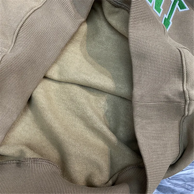 Худи с зеленым логотипом 2021FW мужские и женские высококачественные свитшоты