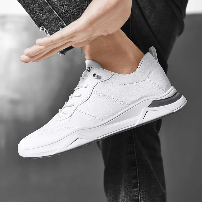 

Leather Men Loafers Mens Waterproof Casual Sneakers White Trainers Men Black Shoe Cheap Fashion Warm Winter Shoes Man Sneakers