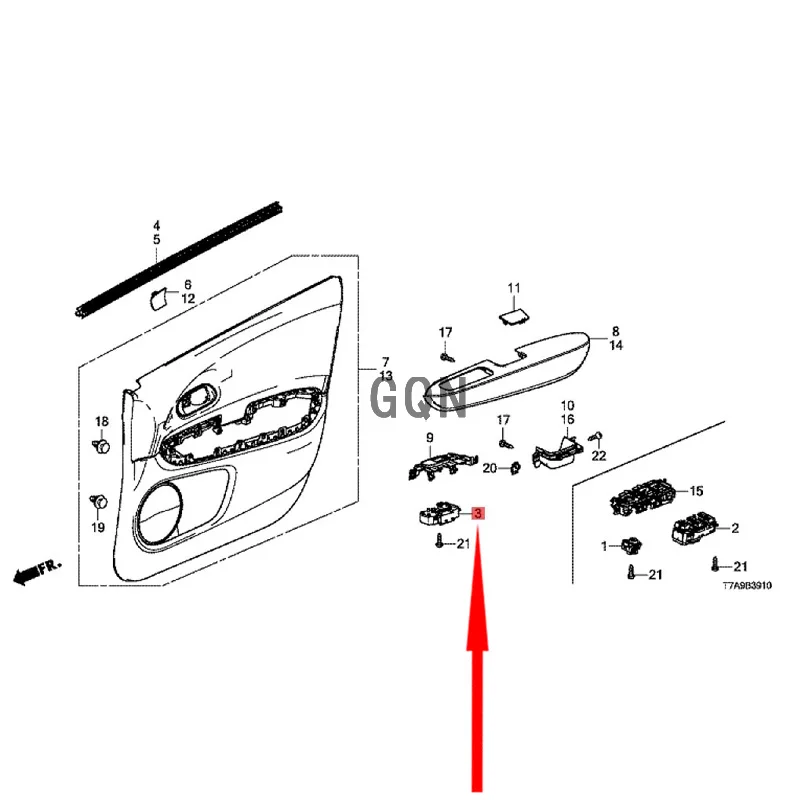 

Passenger side power window switch 2015-Hon daF IT VE ZEL Front lower swing arm ball joint arm lifter switch power window switch