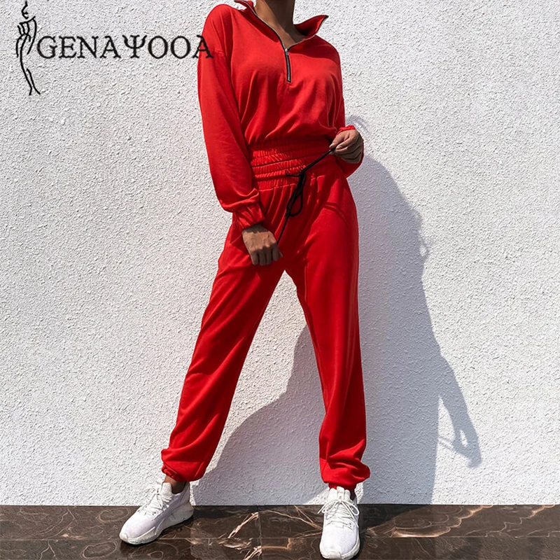 Genayooa брендовый женский спортивный костюм для фитнеса комплект из двух предметов