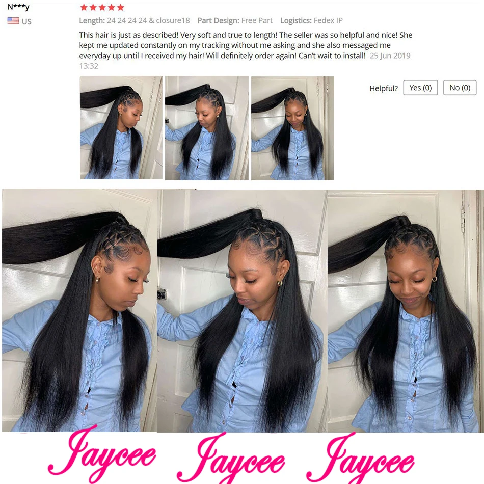 Jaycee волосы перуанские прямые волосы с закрытием 3 пучка Remy человеческие волосы с 13*4 часть уха до уха Кружева Фронтальная