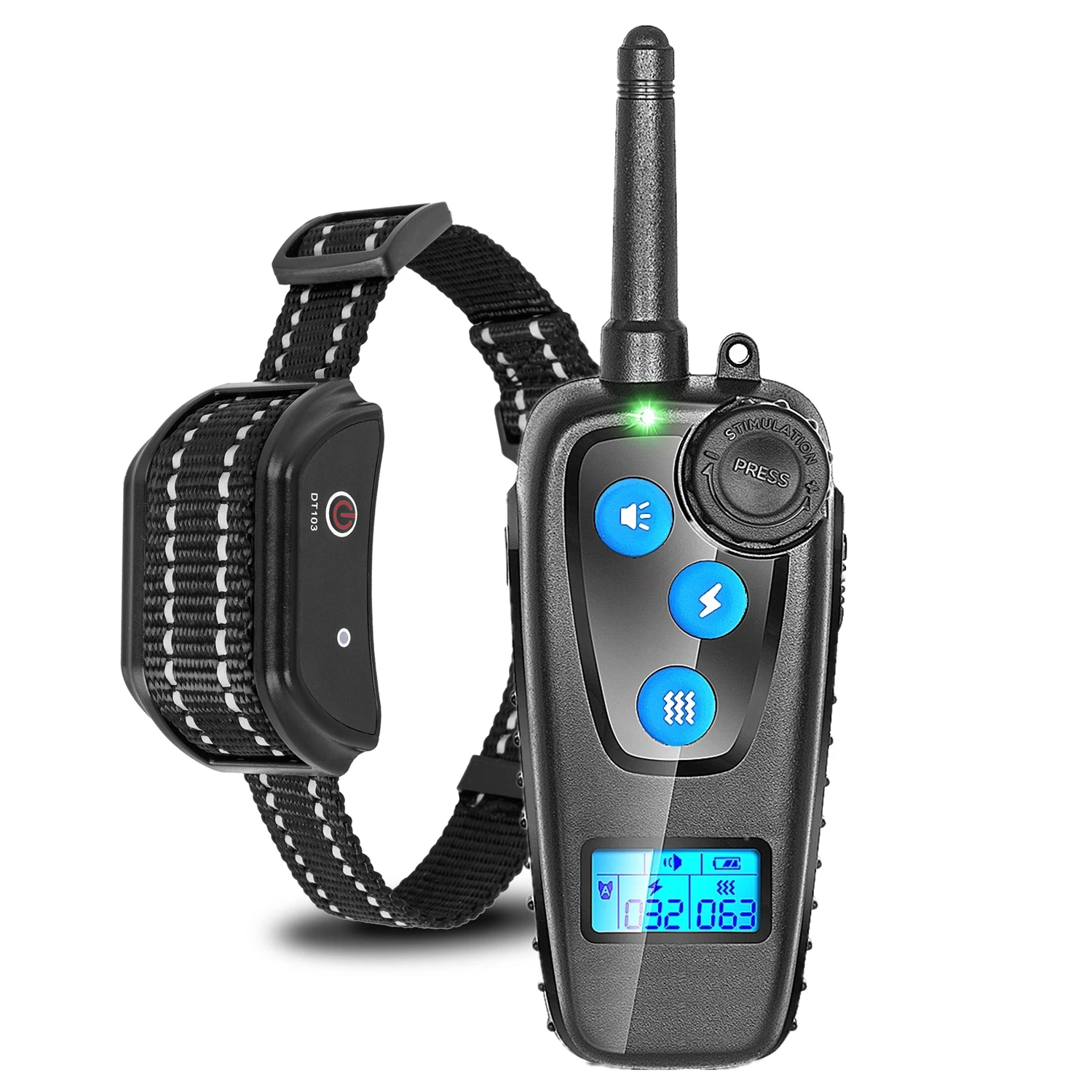 Водонепроницаемый перезаряжаемый ошейник для дрессировки собак с электрошоком