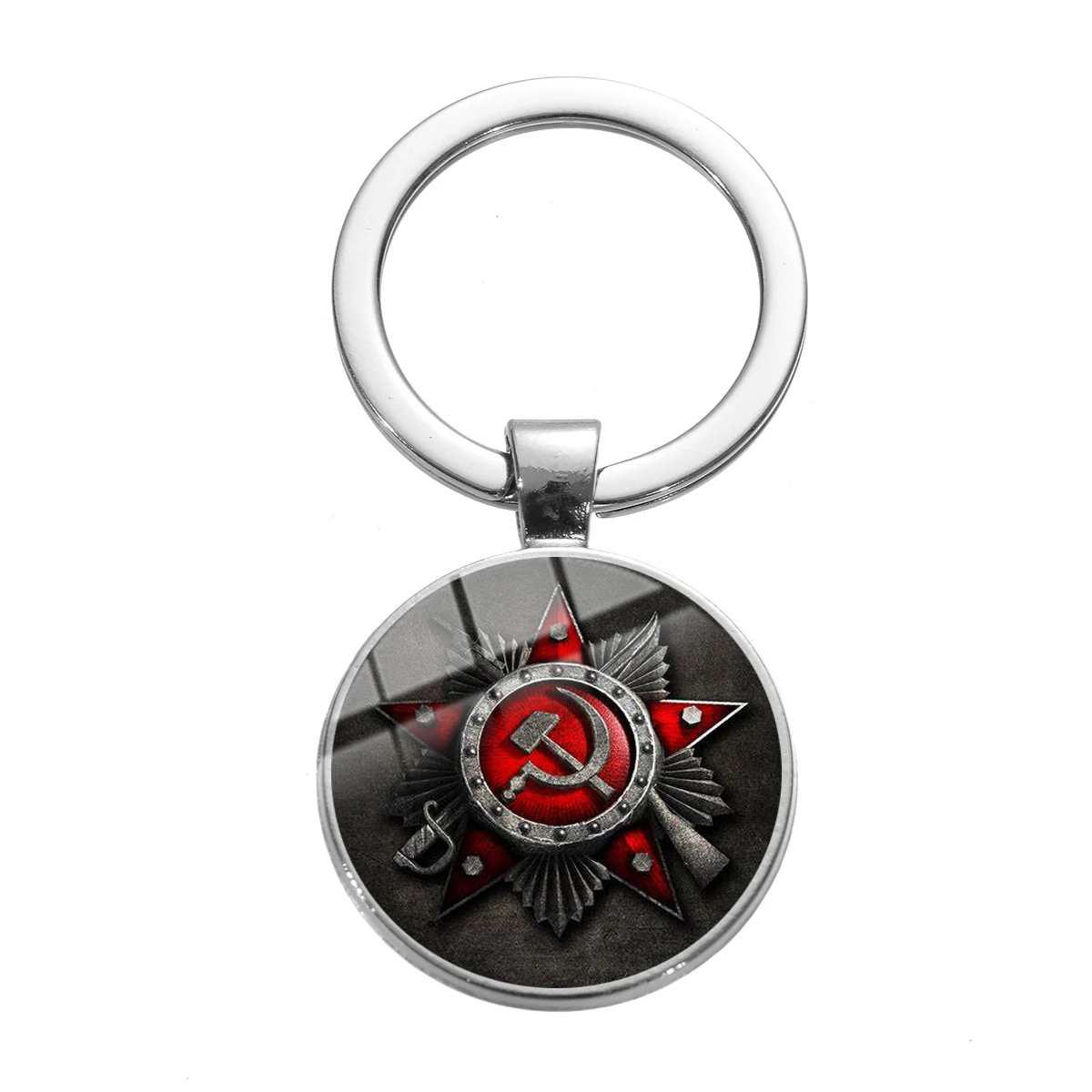 Style 29 SONGDA высокое качество СССР CCCP советский брелок серповидный молоток Россия эмблема коммунизма знак стеклянный камень металлический кулон брелок держатель - Цвет: Style 29