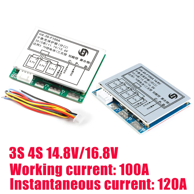 

3S 4S 14,8 A 16,8 V/18650 V литий-ионная литиевая батарея BMS PCM Защитная плата с защитой от перезаряда и разряда