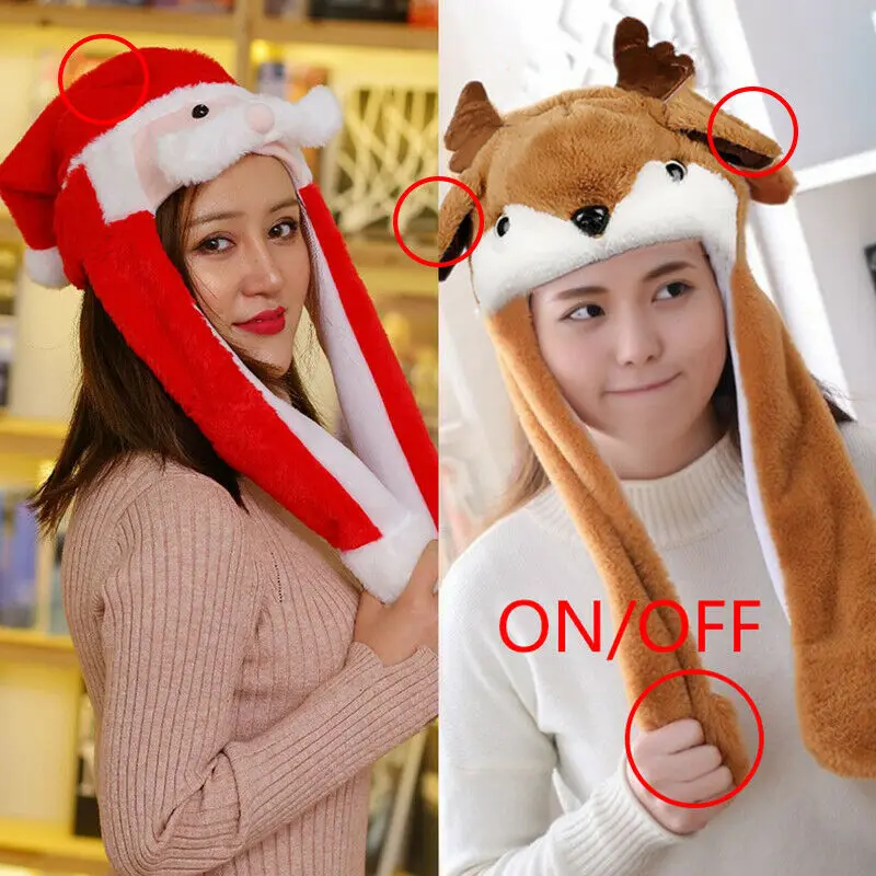Кукла-шапка с ушками Санта-Клауса и лося | Аксессуары для одежды