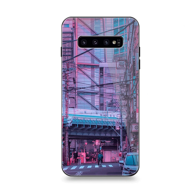 Стеклянный Чехол для мобильного телефона Samsung A10 A20 A30 A40 A50 A60 A70 S7 Edge S8 Plus Note 8 9 S10