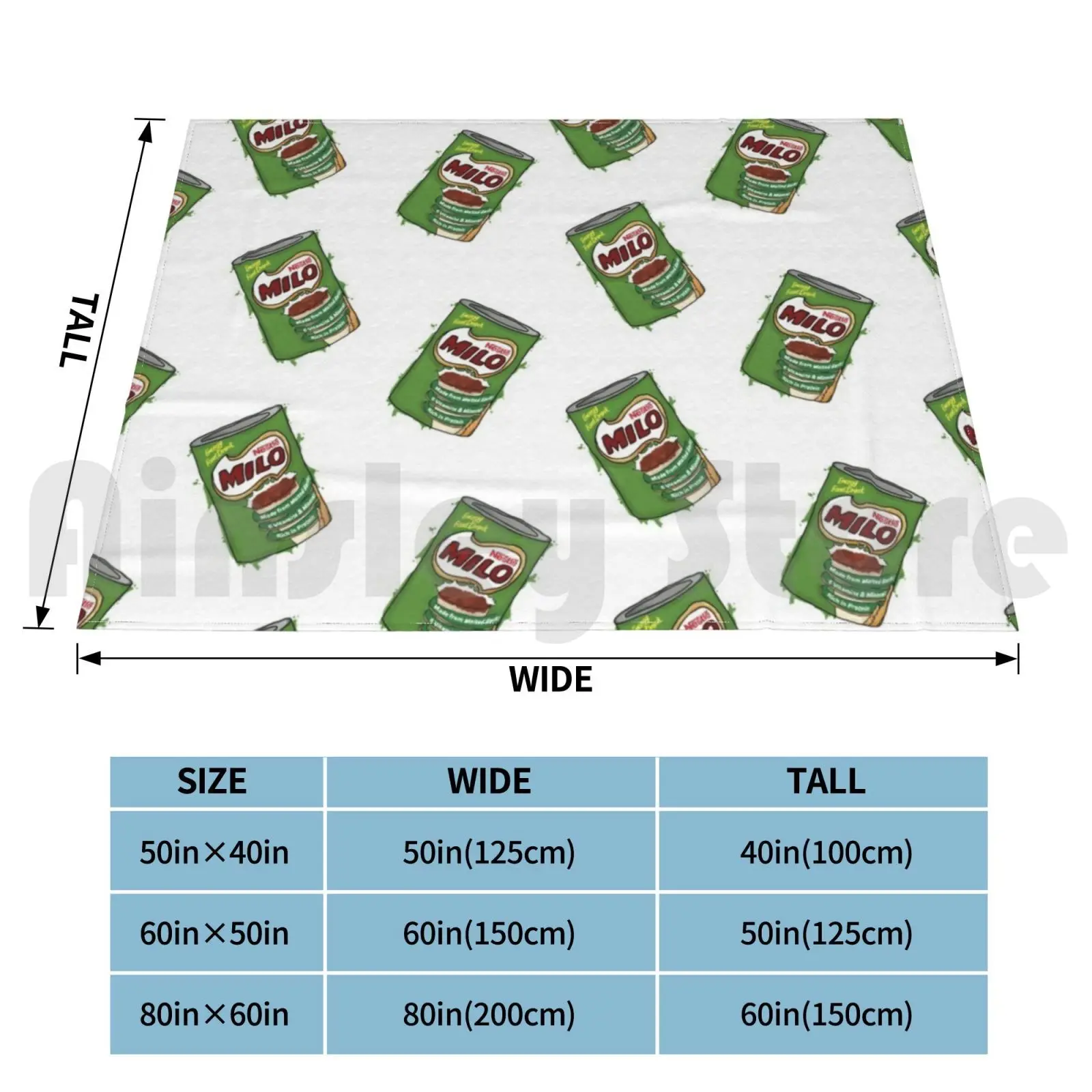 Одеяло The Drink You Eat модное под заказ 2683 Milo Australia молочный коктейль шоколадного