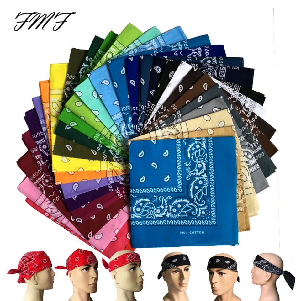 55 см * унисекс черный бандана модный головной убор повязка на голову шейный шарф