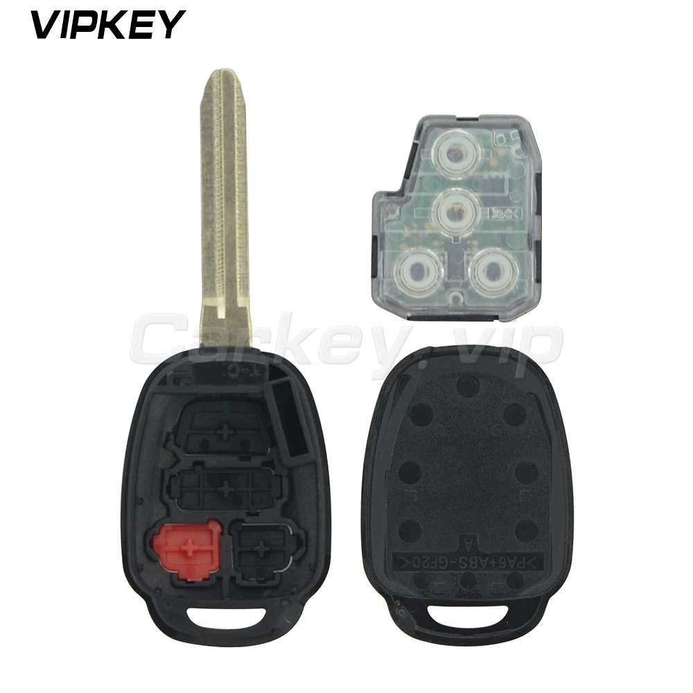 Remotekey подходит для Toyota Hyq12bdm 4 кнопки дистанционного ключа Fob 314 МГц без чипа