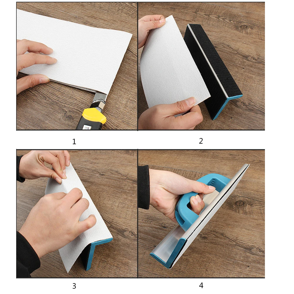 Handheld Right Angle Sandpaper Holder Grinding Polished Tools for Walls Polishing Woodworking Sanding Abrasive | Инструменты