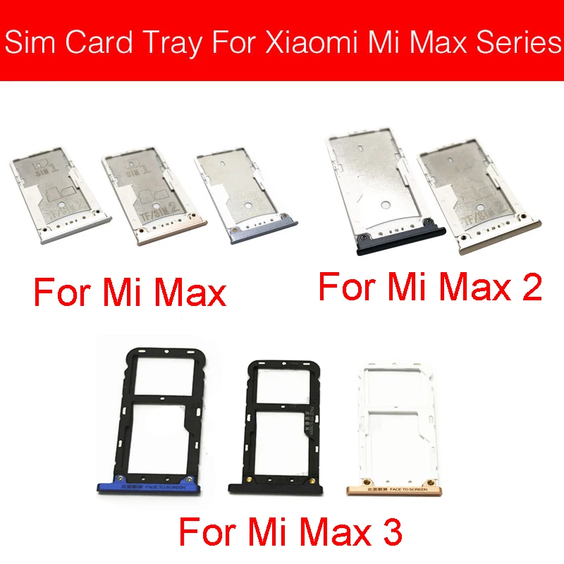 Держатель лотка для SIM карты Xiaomi Mi Max 2 3 Sim и Micro Sd кардридер слот адаптер запасные
