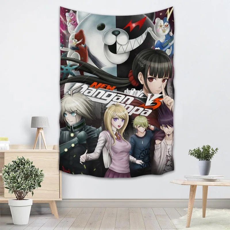 Лучшие настенные подвесные гобелены Danganronpa декоративные домашние пляжное