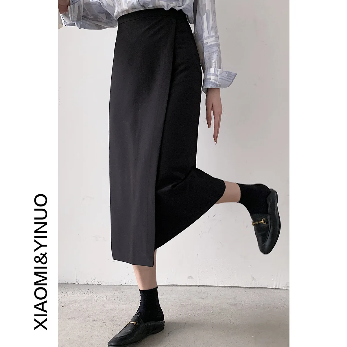 

Yg Brand Women's Wear, 2021 New High Waist A-line Skirt, Irregular Skirt Skirt, Multi-color Slit Skirt