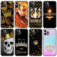 soft case for iphone 13 6 1 inches 12 mini 11 pro 7 xr x xs max 6 6s 8 plus 5 5s se tpu phone cover sac diamond queen crown