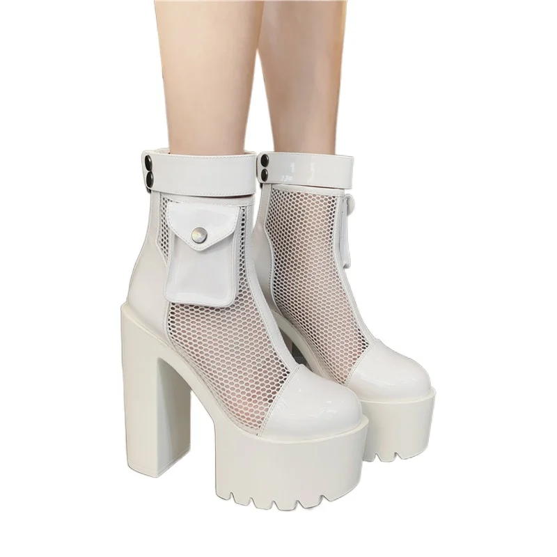 

Bar DS Performance Chunky Heel Waterproof Platform High Heel Pumps Hip Hop Gogo Dance Leading Shoes Female Sexy Night DJ Singer