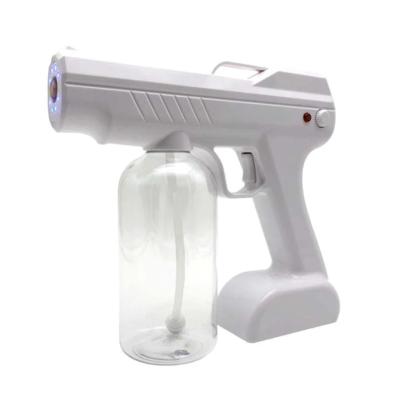 

Disinfectant Steam Gun, Handheld Rechargeable Nano Atomizer 27oz Large Capacity ULV Electric Sprayer Nozzle AdjustableF